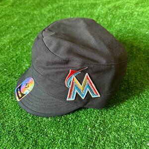 Miami Marlins '47 Brand Women's Cabaret Cadet Black Cap Hat Size OS NEW